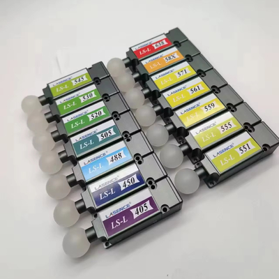 488nm 20mW 50mW 80mW 生命科学のためのブルーレーザーダイオードモジュール 0.5m ファイバー長さ