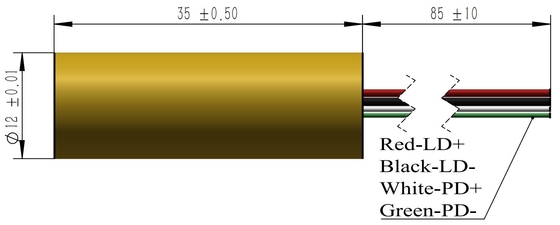 小サイズドットグリーンレーザー 532nm PCBなし 重量KG 0.01 KG CW出力電源モード